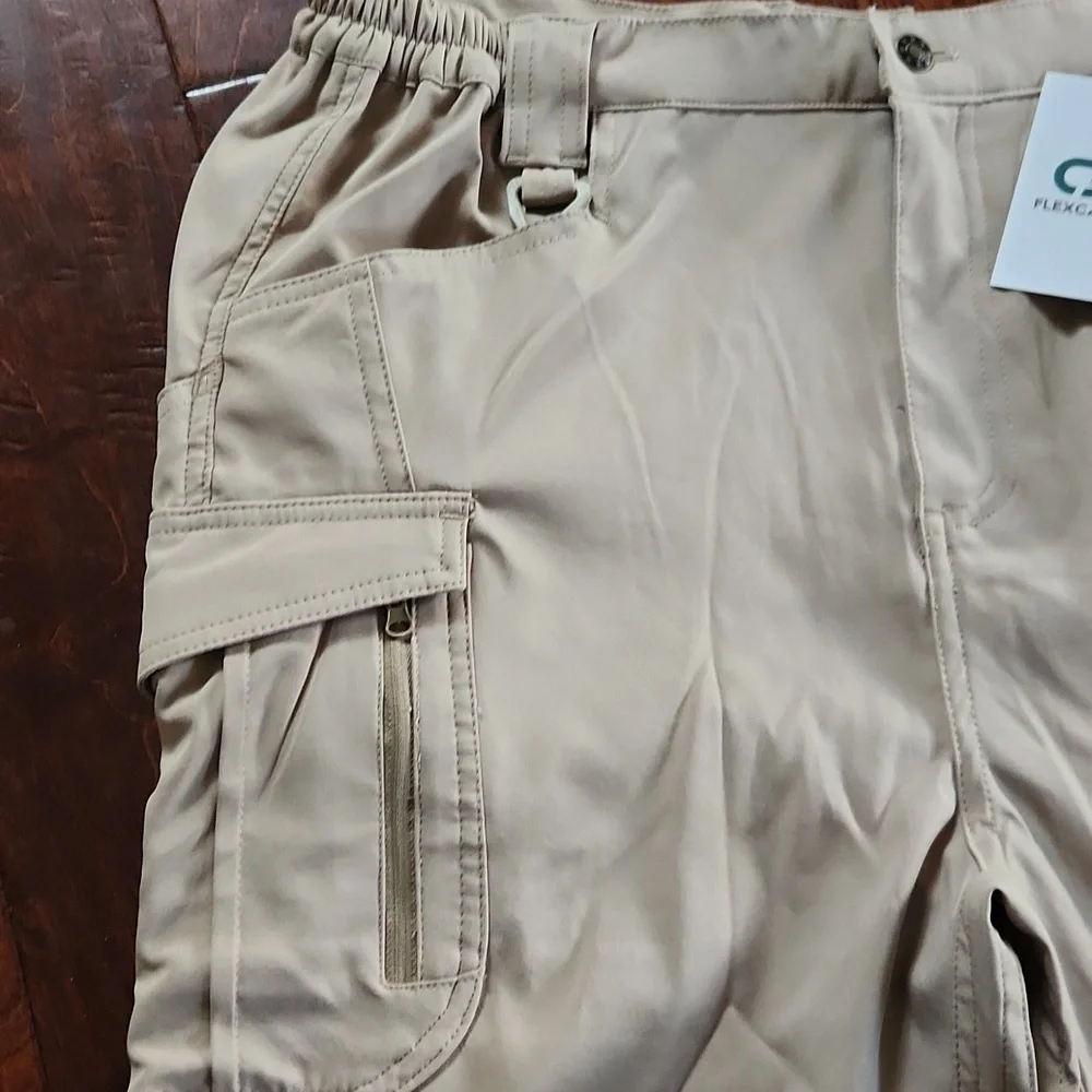Mens Bundle Kahki Flexcamo Pants Size 34 X 34. 7 Pockets. TWO Pair - Picture 2 of 7